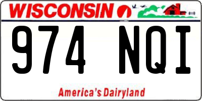 WI license plate 974NQI