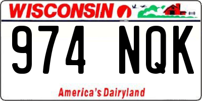 WI license plate 974NQK