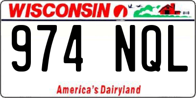 WI license plate 974NQL