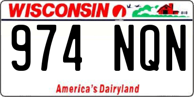 WI license plate 974NQN