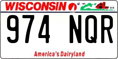 WI license plate 974NQR