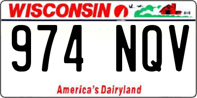 WI license plate 974NQV