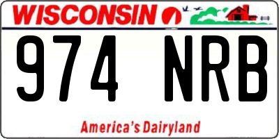 WI license plate 974NRB