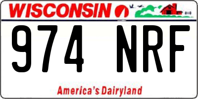 WI license plate 974NRF