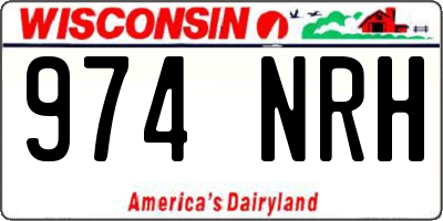 WI license plate 974NRH