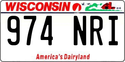 WI license plate 974NRI