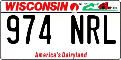WI license plate 974NRL