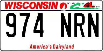 WI license plate 974NRN