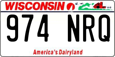 WI license plate 974NRQ