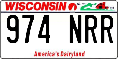 WI license plate 974NRR