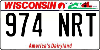 WI license plate 974NRT