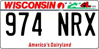 WI license plate 974NRX