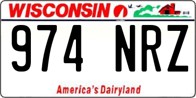 WI license plate 974NRZ