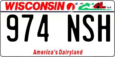WI license plate 974NSH