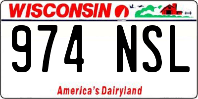 WI license plate 974NSL