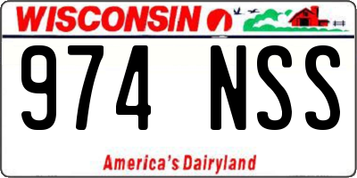 WI license plate 974NSS