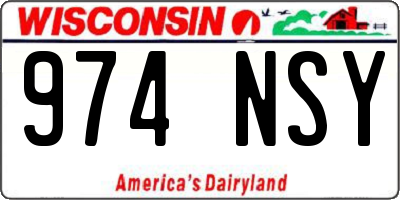 WI license plate 974NSY