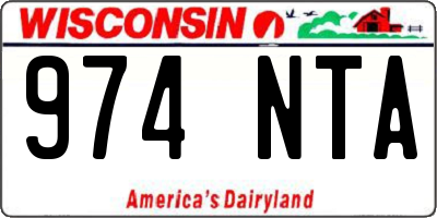 WI license plate 974NTA