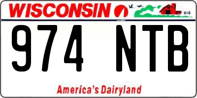 WI license plate 974NTB