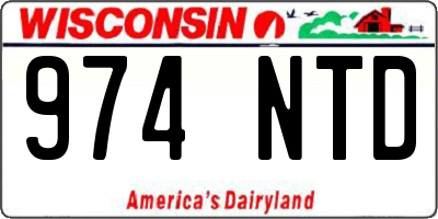 WI license plate 974NTD
