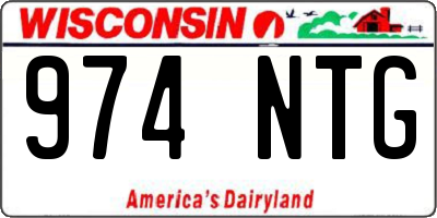 WI license plate 974NTG