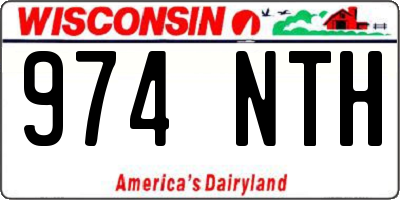 WI license plate 974NTH