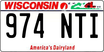 WI license plate 974NTI