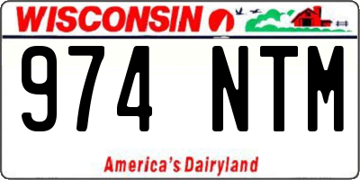WI license plate 974NTM