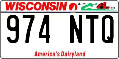 WI license plate 974NTQ