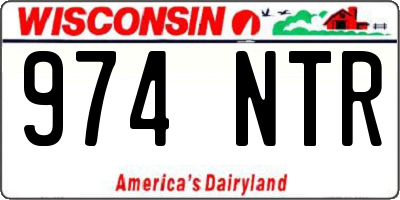 WI license plate 974NTR