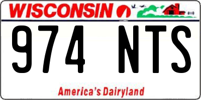 WI license plate 974NTS