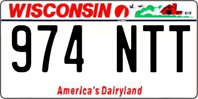 WI license plate 974NTT