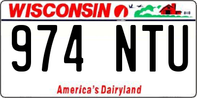 WI license plate 974NTU