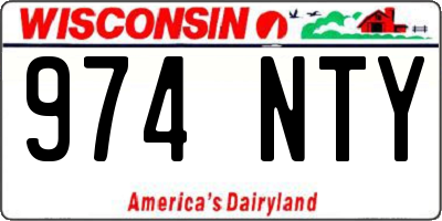 WI license plate 974NTY