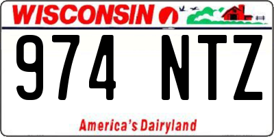 WI license plate 974NTZ