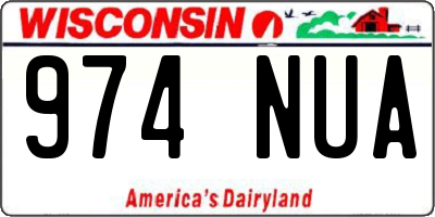 WI license plate 974NUA