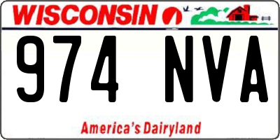 WI license plate 974NVA