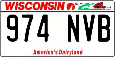 WI license plate 974NVB