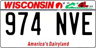 WI license plate 974NVE