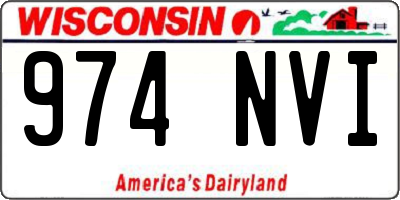 WI license plate 974NVI