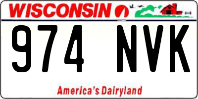 WI license plate 974NVK