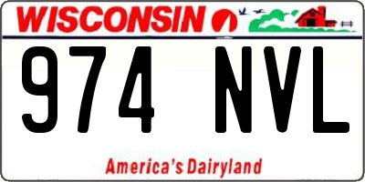 WI license plate 974NVL