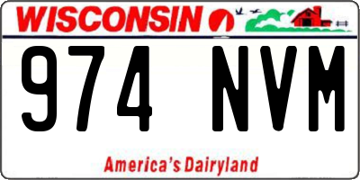 WI license plate 974NVM