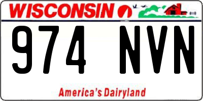 WI license plate 974NVN