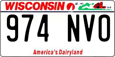 WI license plate 974NVO