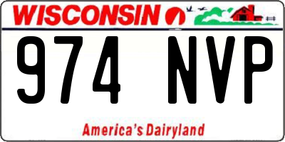 WI license plate 974NVP