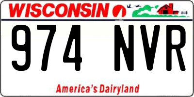 WI license plate 974NVR