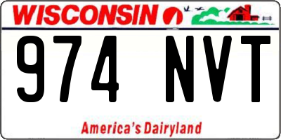 WI license plate 974NVT
