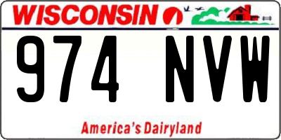 WI license plate 974NVW