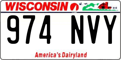 WI license plate 974NVY